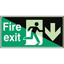 Glow-in-the-dark safety sign