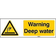 ISO 7010 Sign - Warning: Deep water