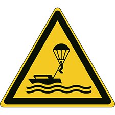 ISO Safety Sign - Warning Parasailing