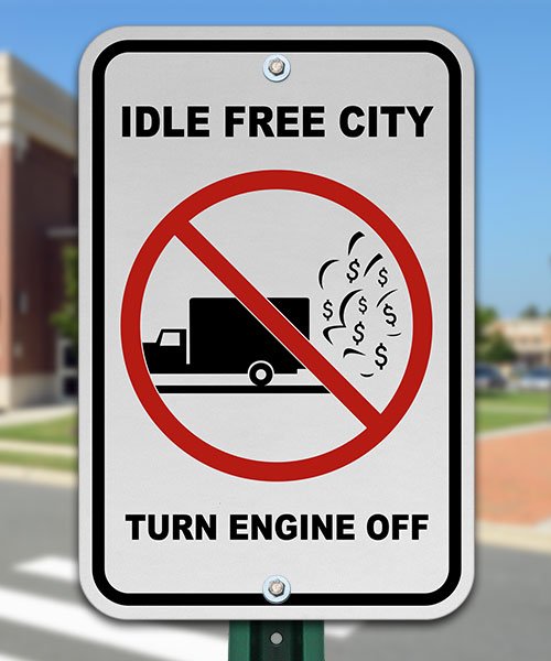 Idle Free City Turn Off Engine Sign