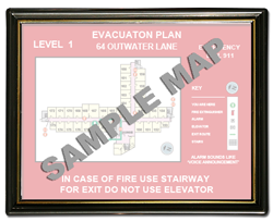 8-1/2 x 11" Plastic Evacuation Map Holder