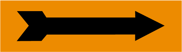 Orange/Black Arrow Label