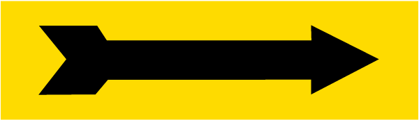 Yellow/Black Arrow Label