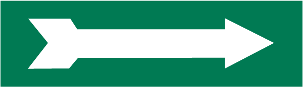Green/White Arrow Label