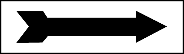 White/Black Arrow Label