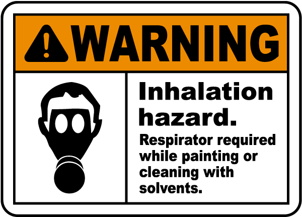 Respirator Required While Painting Sign