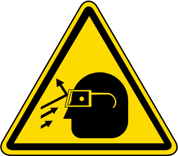 Flying Debris Warning Label