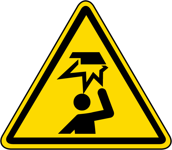Overhead Obstacle Warning Label