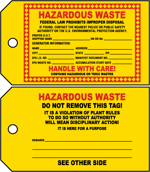 Hazardous Waste Tag