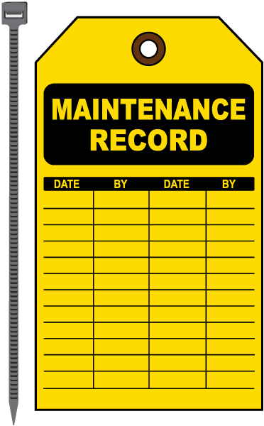 Maintenance Record Tag