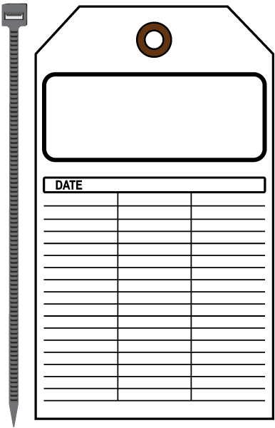 Blank White Inspection Tag