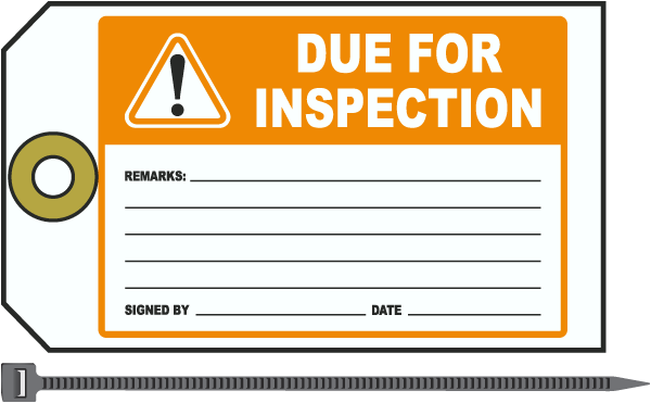 Due For Inspection Tag