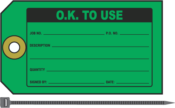 O.K. To Use Tag