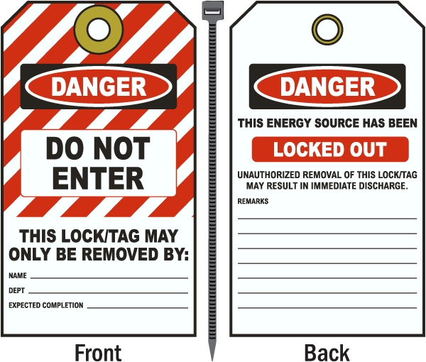 Danger Do Not Enter Tag