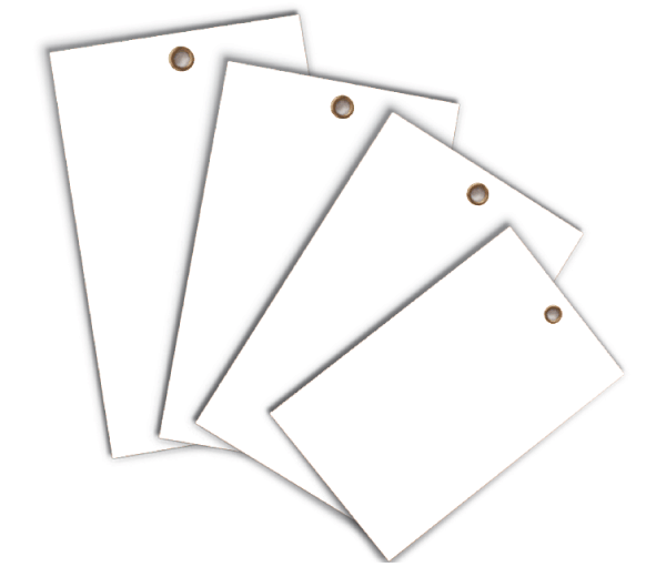 White Write-On Vinyl Tag