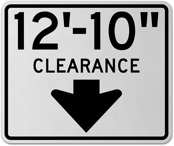 12'-10" Clearance Sign