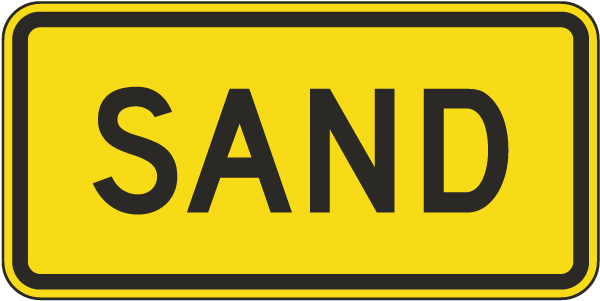 Sand (plaque) Sign